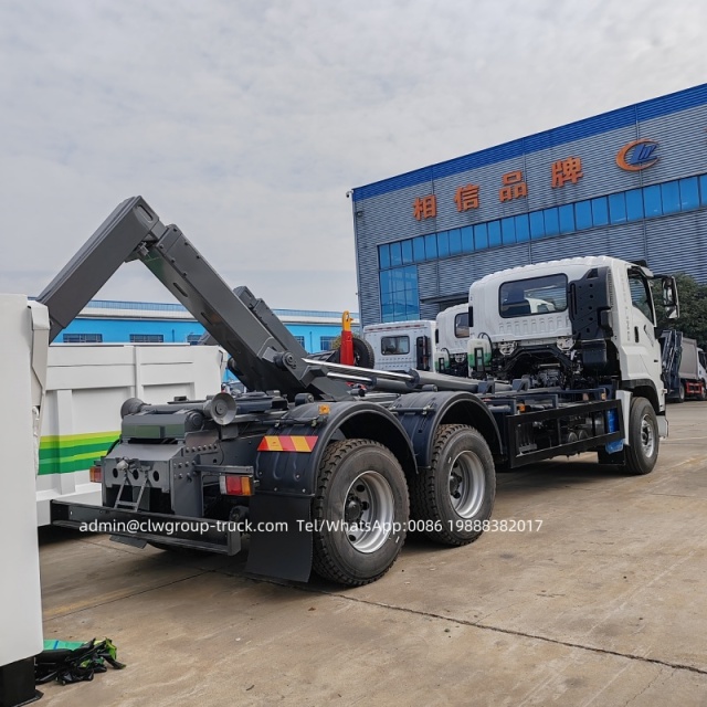 Isuzu 10 wheeler 6x4 20tons 25tons hook lift container garbage truck,Chengli Special Automobile Co.,Ltd,20tons 25tons bin container lift dumpster hook lift truck isuzu