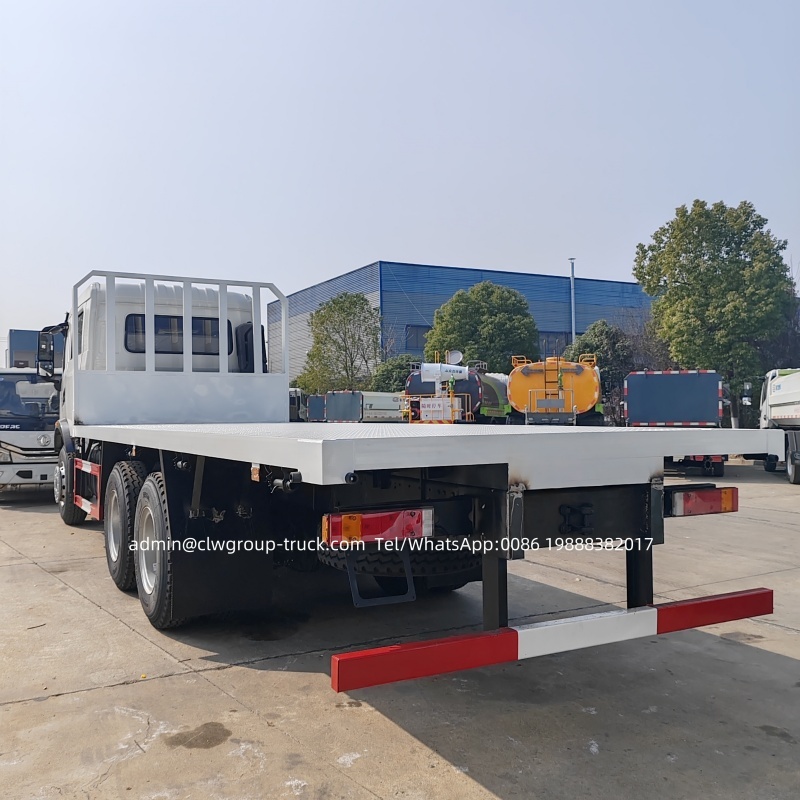Dongfeng 10 wheeler 20tons 20ft container delivery flatbed lowboy truck,Chengli Special Automobile Co.,Ltd,Dongfeng double cabin 6x4 20tons 20ft container carry lowboy truck