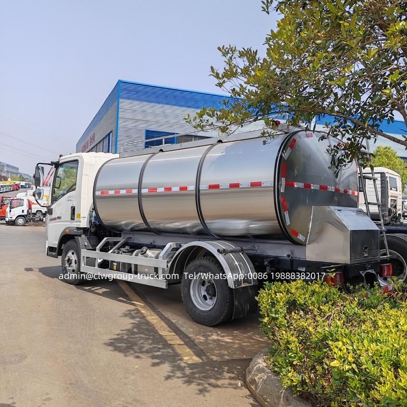 Sinotruk 6 tons fresh milk truck mounted milk tanks for sale,Chengli Special Automobile Co.,Ltd,Sinotruk howo stainless steel tanker truck mount milk tank for sale
