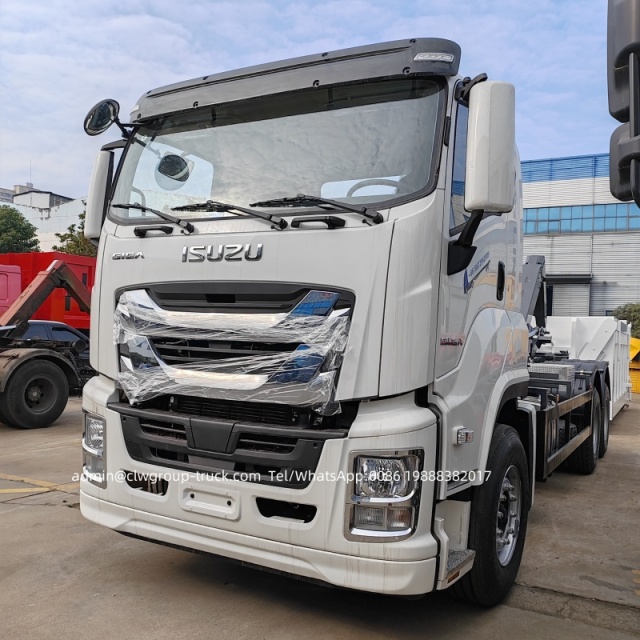 Isuzu 10 wheeler 6x4 20tons 25tons hook lift container garbage truck,Chengli Special Automobile Co.,Ltd,20tons 25tons bin container lift dumpster hook lift truck isuzu