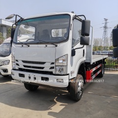 Isuzu 8tons flatbed container delivery truck,Chengli Special Automobile Co.,Ltd,Isuzu 5m platform cargo machinery transport low bed flatbed truck
