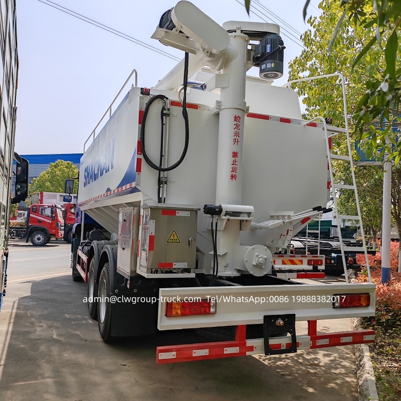 Shacman 6x4 10 wheeler 30m3 bulk feed delivery truck,Chengli Special Automobile Co.,Ltd,Shacman 30m3 chicken grain animal electric auger feed blower truck