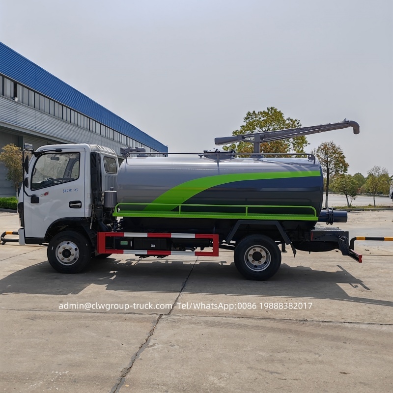 Dongfeng 5000litres toilet liquid waste water suction septic tank vacuum truck,Chengli Special Automobile Co.,Ltd,Dongfeng poop suction fecal tanker vacuum pump toilet suction truck