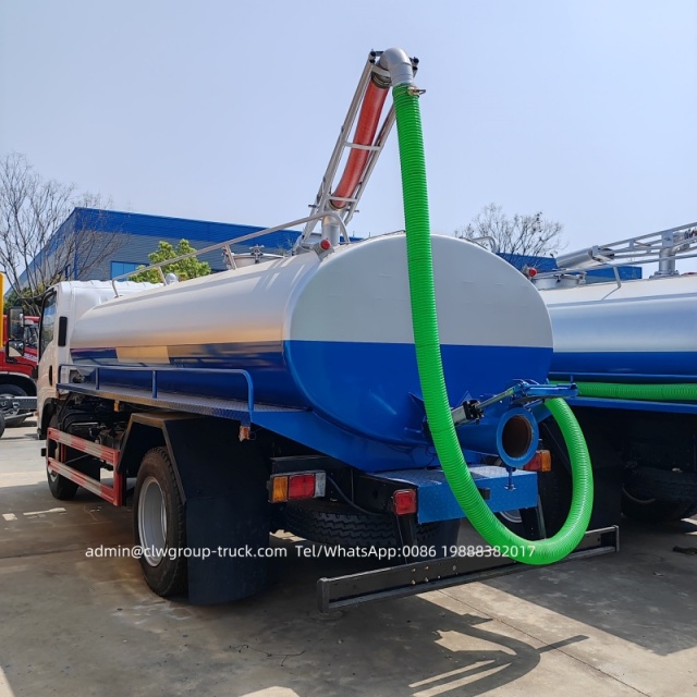 Isuzu 8 tons cesspool cleaner vacuum pump suction truck,Chengli Special Automobile Co.,Ltd,Isuzu 8000 litres cesspit emptier vacuum suction cesspool pump truck