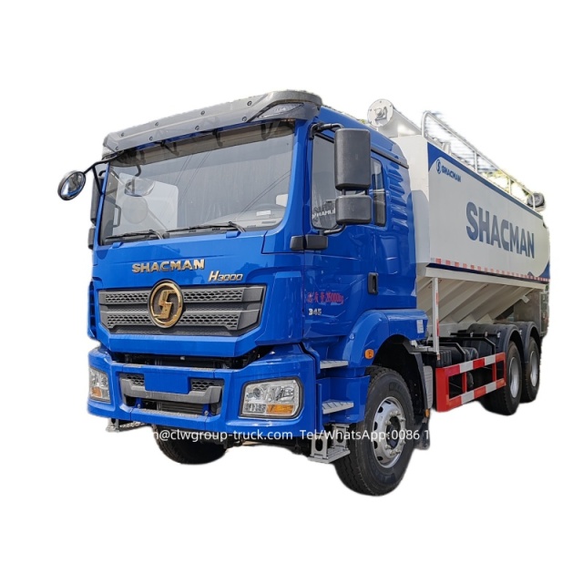 Shacman 6x4 10 wheeler 30m3 bulk feed delivery truck,Chengli Special Automobile Co.,Ltd,Shacman 30m3 chicken grain animal electric auger feed blower truck