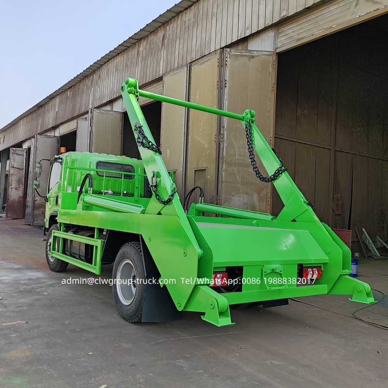 Shacman 8 tons bin skip loader swing arm garbage collector truck,Chengli Special Automobile Co.,Ltd,Shacman  8 tons 8m3 waste bin skip loader garbage truck price