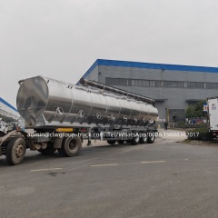 30ton 50cbm 3-Axles Aluminum Feed Auger Bulk Feed Trailer with Hydraulic Auger Discharge,Chengli Special Automobile Co.,Ltd,Aluminum alloy bulk poultry feed transport hydraulic auger trailer