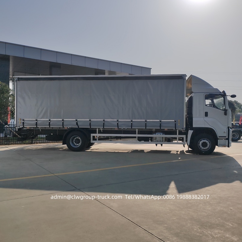 Isuzu 7.3m 12tons 15tons Side Curtain Van Cargo Truck,Chengli Special Automobile Co.,Ltd,Isuzu PVC tarpaulin haulage Curtain Flexible Loading Cargo Box Truck