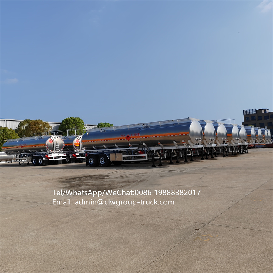 2 axles aluminum alloy 33000l 36000l 38000 fuel tanker semi trailer,Chengli Special Automobile Co.,Ltd,2 axles aluminum alloy tanker fuel transport petroleum tank trailers