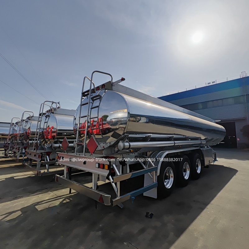 3 axles 42000l 45000l aluminum alloy fuel tanker trailer SASO standard,Chengli Special Automobile Co.,Ltd,SASO 48m3 55m3 oil fuel diesel 3 axle aluminium alloy fuel tanker