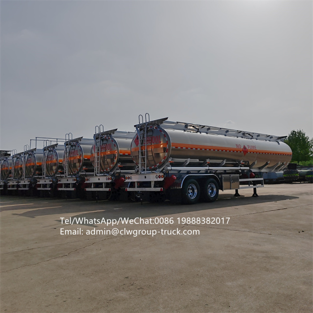 2 axles aluminum alloy 33000l 36000l 38000 fuel tanker semi trailer,Chengli Special Automobile Co.,Ltd,2 axles aluminum alloy tanker fuel transport petroleum tank trailers