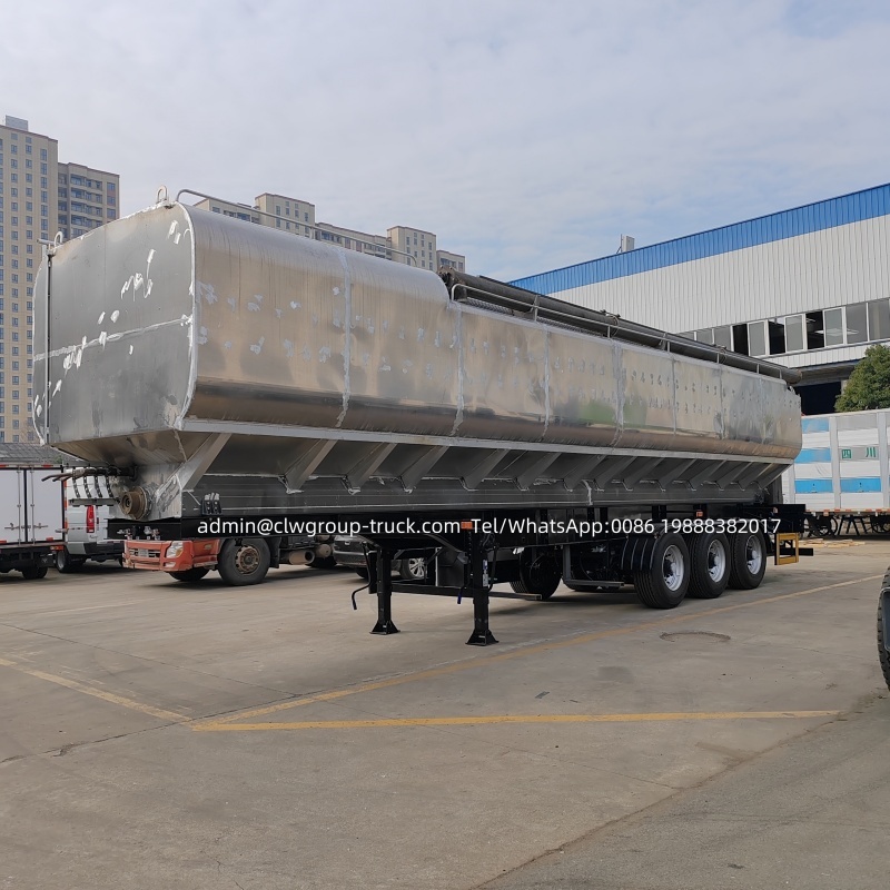 SASO 30tons aluminum bulk feed trailer hydraulic auger for corn,Chengli Special Automobile Co.,Ltd,hydraulic auger delivery corn or pelleted aluminum bulk feed trailer