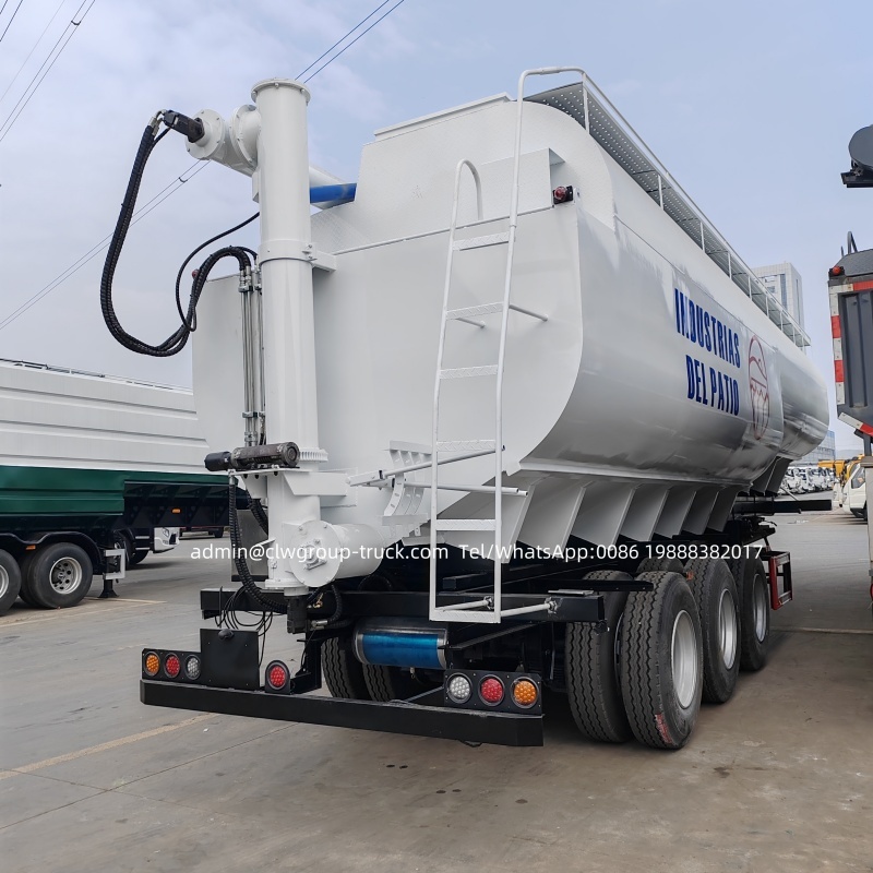 30tons poultry feed silo loading tanker bulk feed trailer,Chengli Special Automobile Co.,Ltd,30tons 60m3 silo grain auger bulk chicken bulk feed body trailer