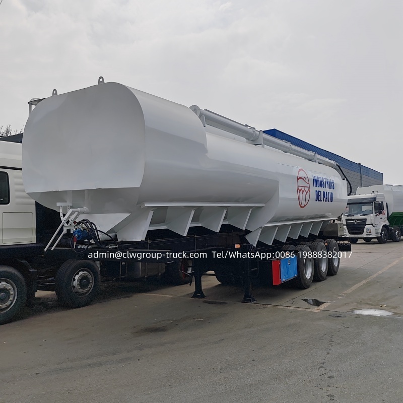 30tons poultry feed silo loading tanker bulk feed trailer,Chengli Special Automobile Co.,Ltd,30tons 60m3 silo grain auger bulk chicken bulk feed body trailer
