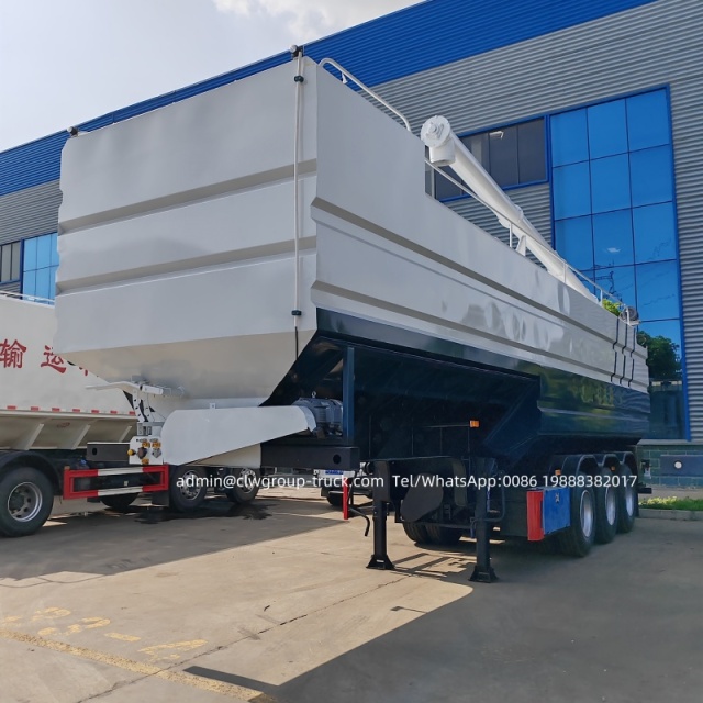 3 axles 62m3 carbon steel bulk fodder electric auger bulk feed trailer,Chengli Special Automobile Co.,Ltd,Sino bulk 3 axles 62m3 animal feed bulker semi trailer with auger