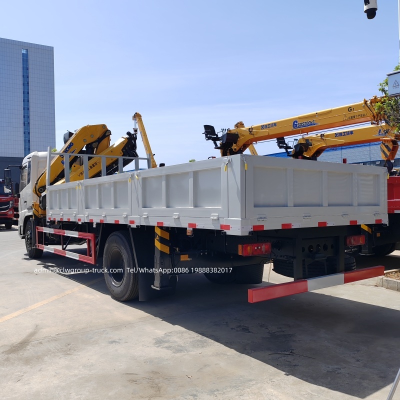 Dongfeng 190hp 6.3tons 8 tons knuckle boom truck manufactuers,Chengli Special Automobile Co.,Ltd,Dongfeng hydraulic lifting 6 wheeler 6.3tons truck crane manufacturer