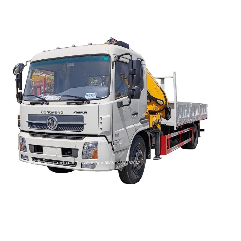 Dongfeng 190hp 6.3tons 8 tons knuckle boom truck manufactuers,Chengli Special Automobile Co.,Ltd,Dongfeng hydraulic lifting 6 wheeler 6.3tons truck crane manufacturer