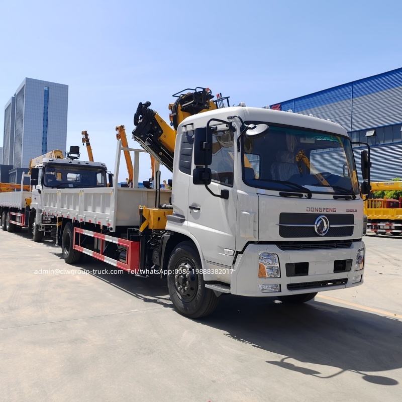 Dongfeng 190hp 6.3tons 8 tons knuckle boom truck manufactuers,Chengli Special Automobile Co.,Ltd,Dongfeng hydraulic lifting 6 wheeler 6.3tons truck crane manufacturer