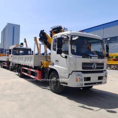 Dongfeng 190hp 6.3tons 8 tons knuckle boom truck manufactuers,Chengli Special Automobile Co.,Ltd,Dongfeng hydraulic lifting 6 wheeler 6.3tons truck crane manufacturer