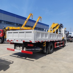 Dongfeng 190hp 6.3tons 8 tons knuckle boom truck manufactuers,Chengli Special Automobile Co.,Ltd,Dongfeng hydraulic lifting 6 wheeler 6.3tons truck crane manufacturer