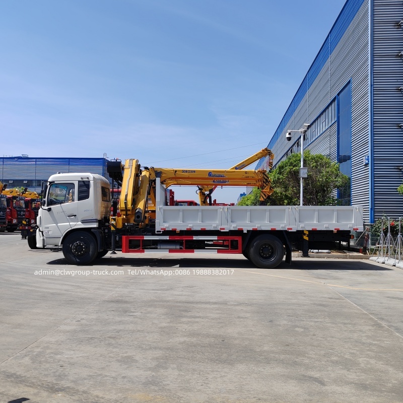 Dongfeng 190hp 6.3tons 8 tons knuckle boom truck manufactuers,Chengli Special Automobile Co.,Ltd,Dongfeng hydraulic lifting 6 wheeler 6.3tons truck crane manufacturer