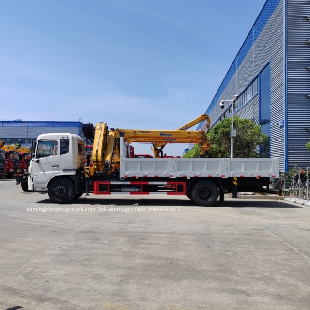 Dongfeng 190hp 6.3tons 8 tons knuckle boom truck manufactuers,Chengli Special Automobile Co.,Ltd,Dongfeng hydraulic lifting 6 wheeler 6.3tons truck crane manufacturer