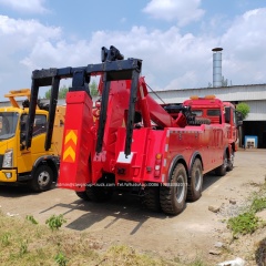 Shacman 420hp 50tons rotator heavy duty crane boom wrecker towing truck,Chengli Special Automobile Co.,Ltd,Shacman 50tons 60tons tow truck with arm crane boom towing truck