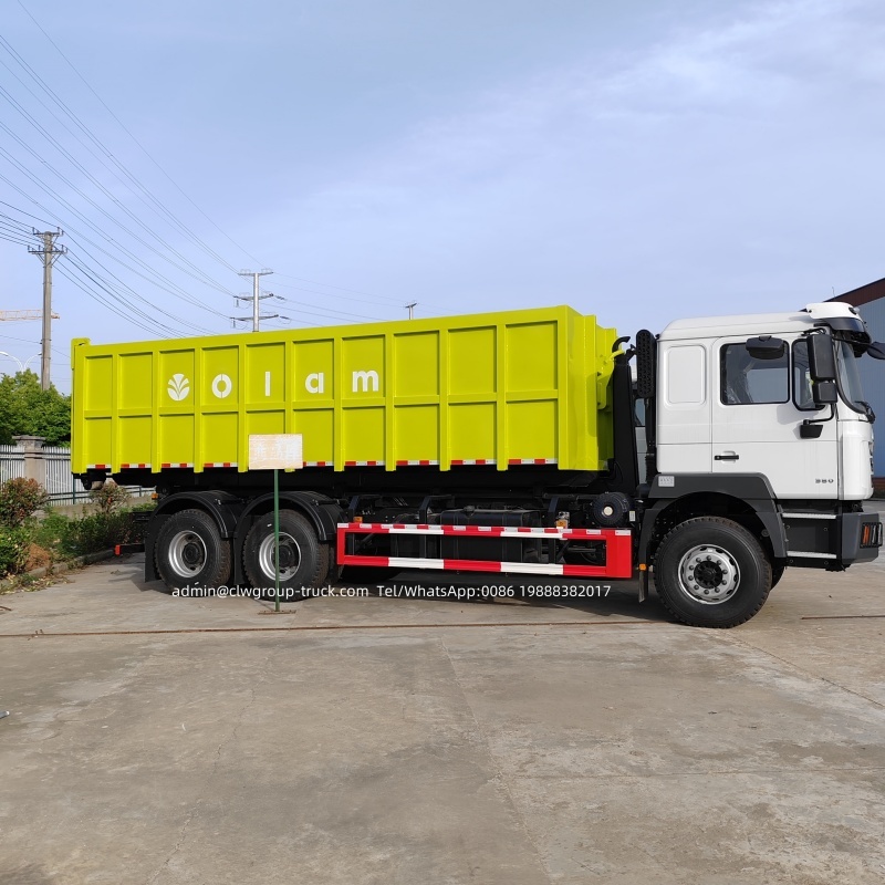 Shacman 10 wheeler hook arm lift dumpster truck for sale,Chengli Special Automobile Co.,Ltd,Shacman waste collection palm fruit transport hook lift dumpster truck