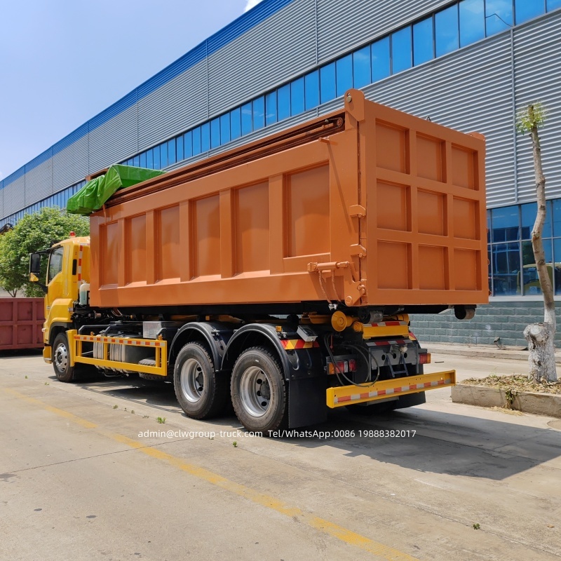 Isuzu 20tons hydraulic arm hook bin lifter garbage truck,Chengli Special Automobile Co.,Ltd,Isuzu 20tons roll on roll off hydraulic lift hook arm garbage truck