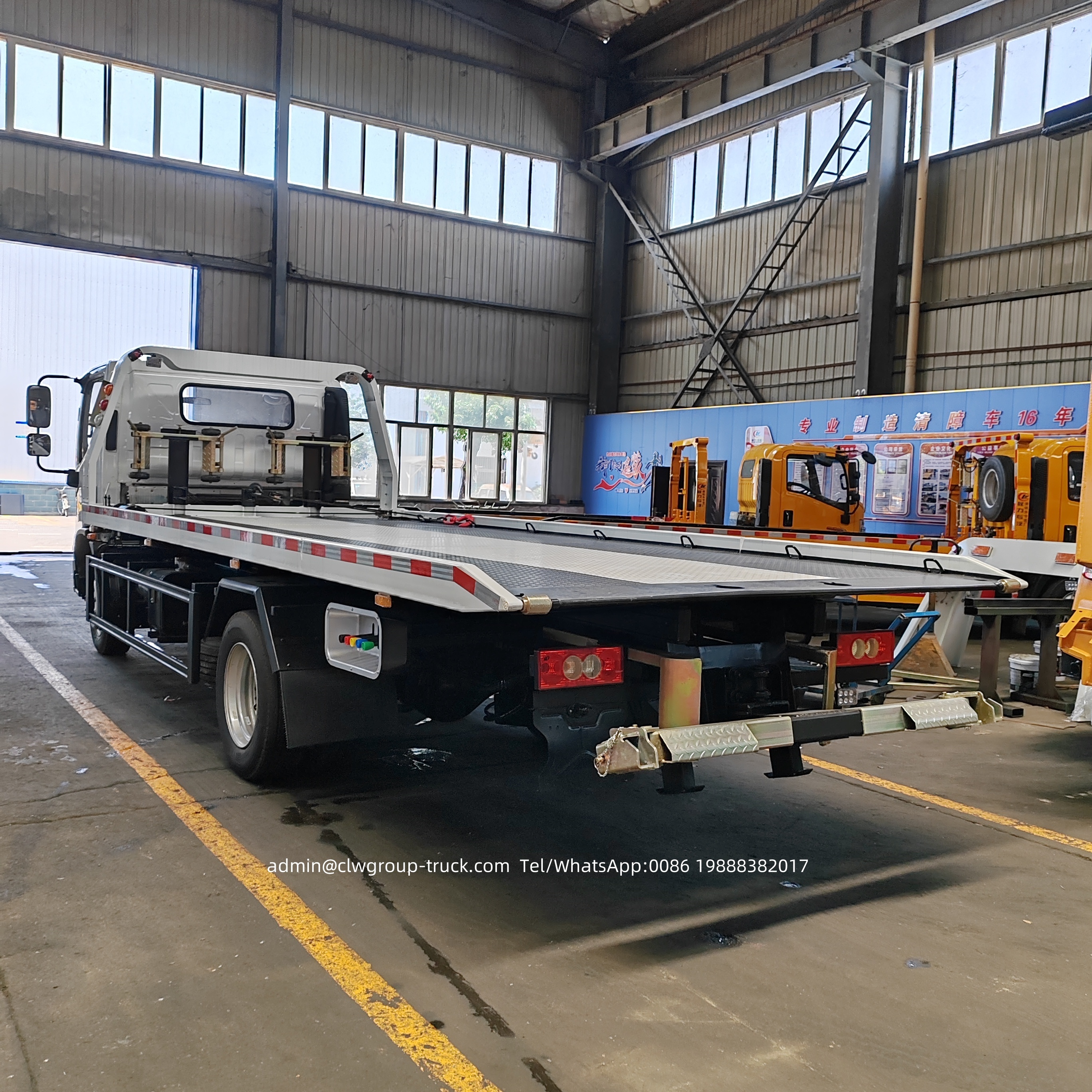 Foton Aumark 5tons winch wheel lift flatbed wrecker,Chengli Special Automobile Co.,Ltd,Foton hydraulic platform slide deck 5tons flatbed wrecker truck