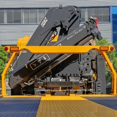 Isuzu flatbed tow truck with knuckle boom crane 8 tons,Chengli Special Automobile Co.,Ltd,Isuzu 6x4 sliding platform recovery flatbed truck with crane for sale