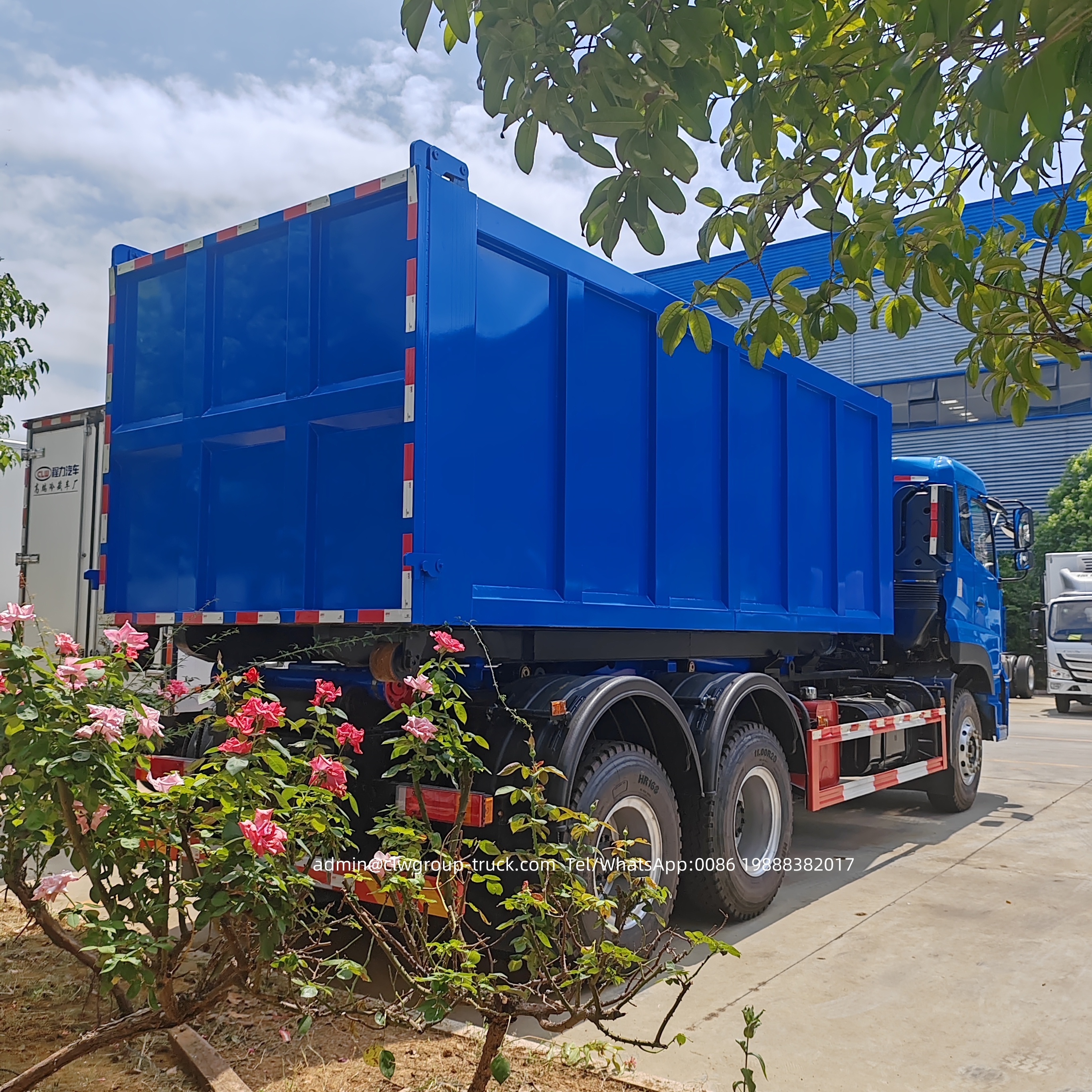 Dongfeng 6x4 20m3 bin hook container lift truck,Chengli Special Automobile Co.,Ltd,Dongfeng hydraulic arm roll rubbish recycling bin hook and lift truck