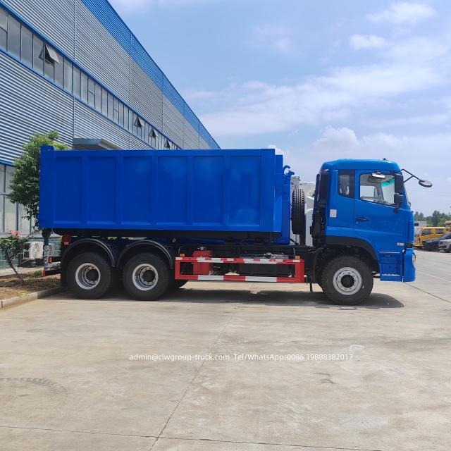 Dongfeng 6x4 20m3 bin hook container lift truck,Chengli Special Automobile Co.,Ltd,Dongfeng hydraulic arm roll rubbish recycling bin hook and lift truck
