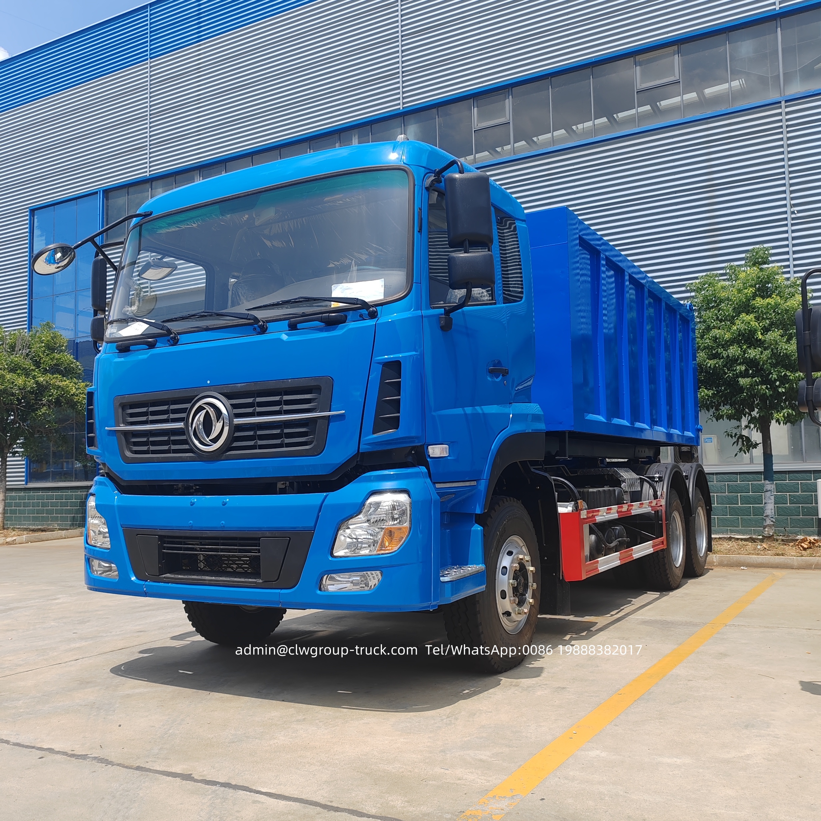 Dongfeng 6x4 20m3 bin hook container lift truck,Chengli Special Automobile Co.,Ltd,Dongfeng hydraulic arm roll rubbish recycling bin hook and lift truck