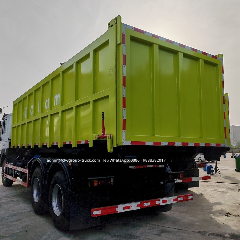 Shacman 10 wheeler hook arm lift dumpster truck for sale,Chengli Special Automobile Co.,Ltd,Shacman waste collection palm fruit transport hook lift dumpster truck