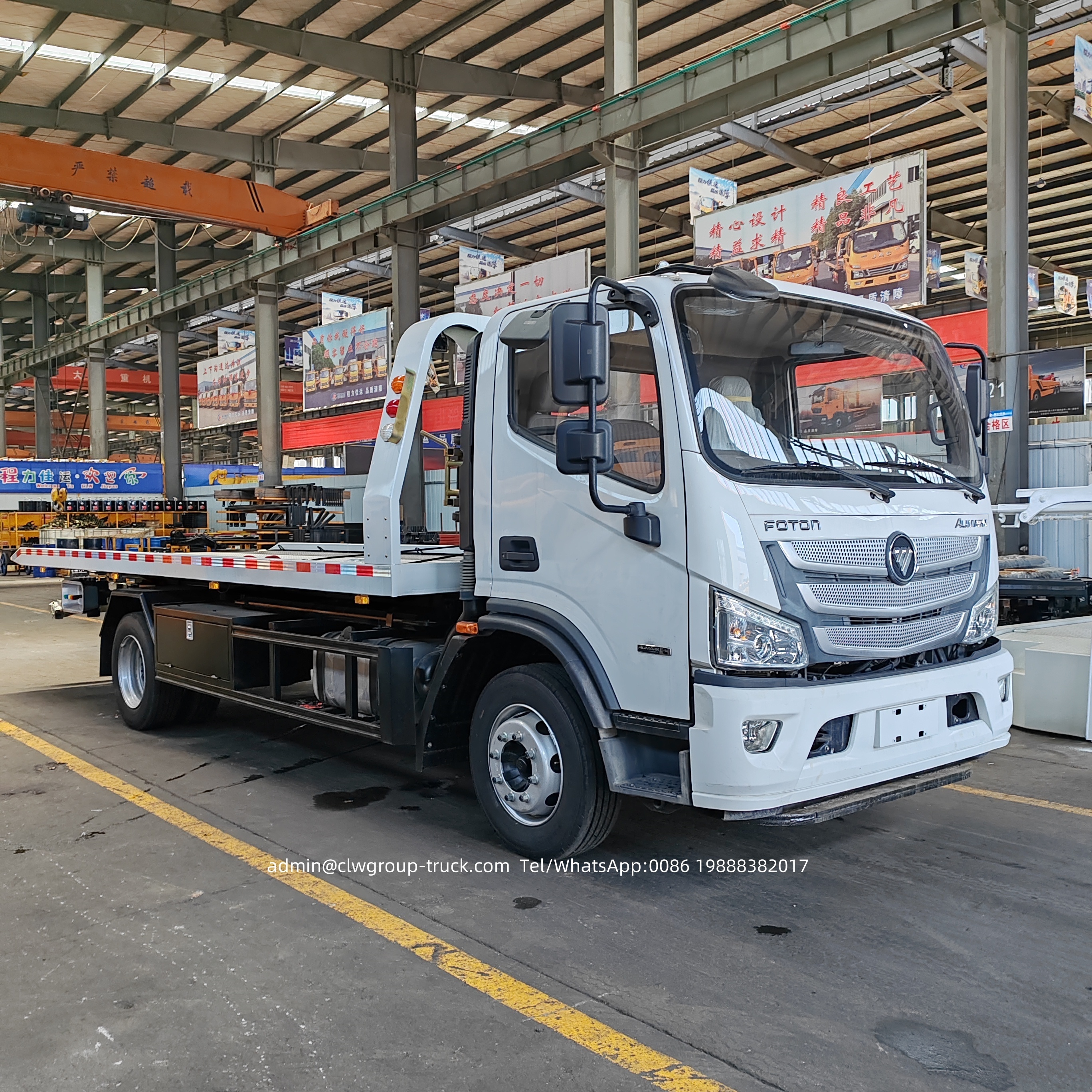 Foton Aumark 5tons winch wheel lift flatbed wrecker,Chengli Special Automobile Co.,Ltd,Foton hydraulic platform slide deck 5tons flatbed wrecker truck