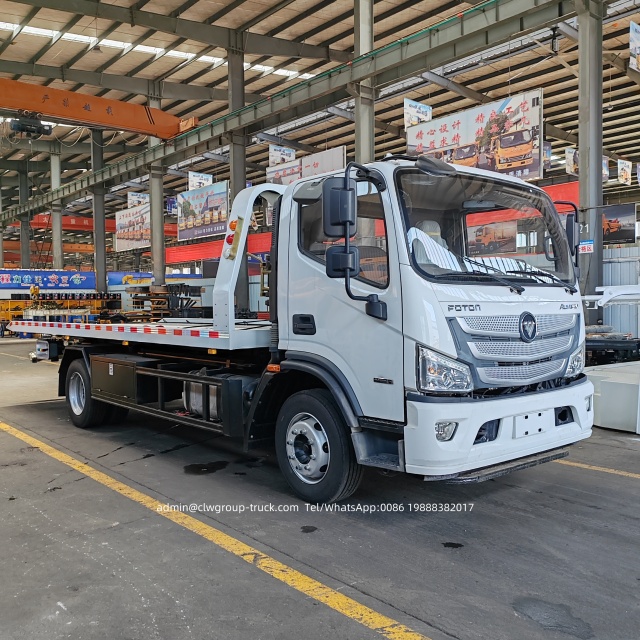 Foton Aumark 5tons winch wheel lift flatbed wrecker,Chengli Special Automobile Co.,Ltd,Foton hydraulic platform slide deck 5tons flatbed wrecker truck