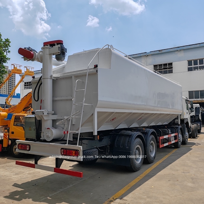 bulk animal feed transport truck
