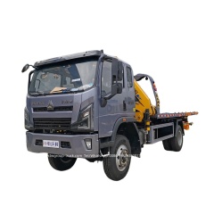 wrecker truck with knuckle crane