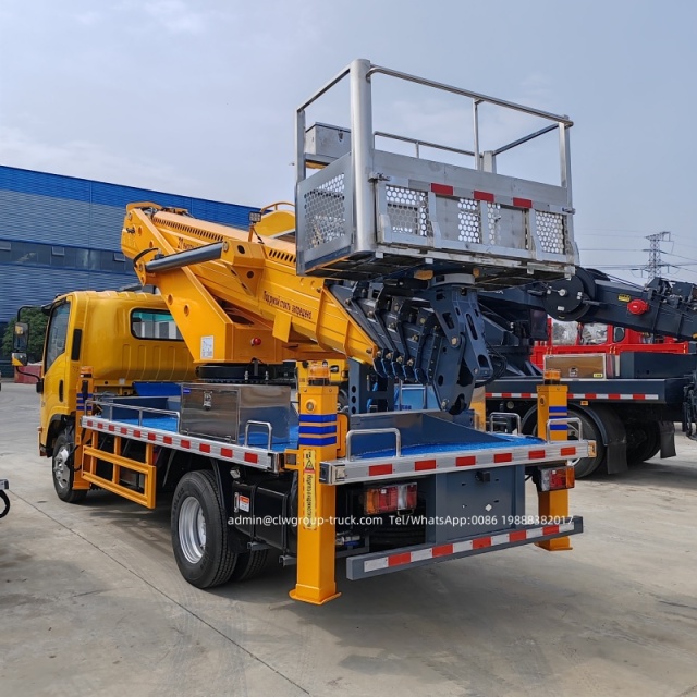 Isuzu 23m 28m 30m bucket truck lift aerial device truck,Chengli Special Automobile Co.,Ltd,Isuzu telescopic operation high arm lift aerial bucket truck for sale