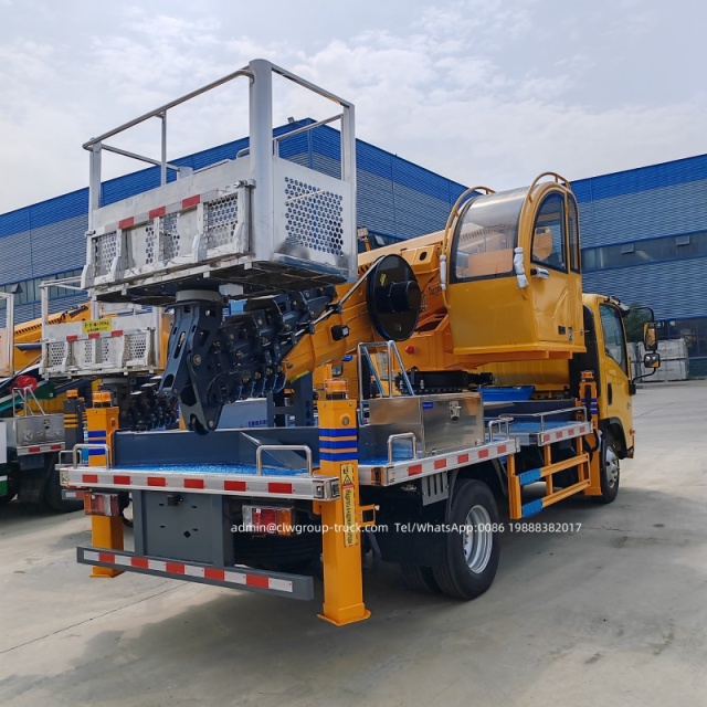 Isuzu 23m 28m 30m bucket truck lift aerial device truck,Chengli Special Automobile Co.,Ltd,Isuzu telescopic operation high arm lift aerial bucket truck for sale