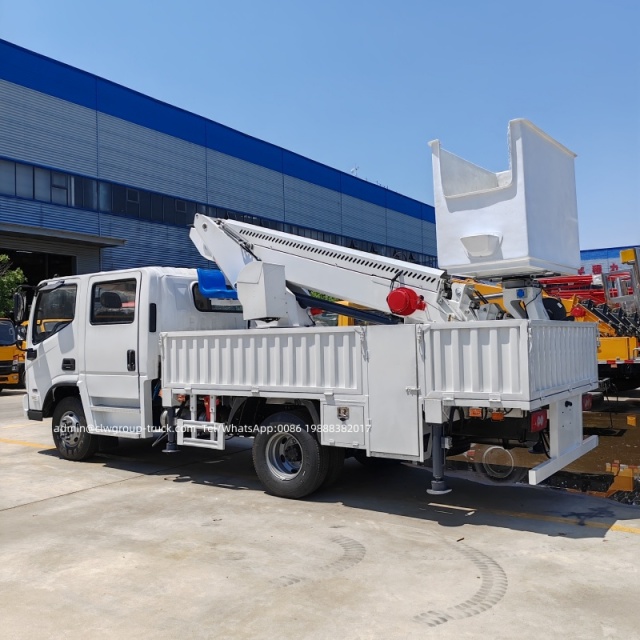 telescopic aerial platform man lift trucks