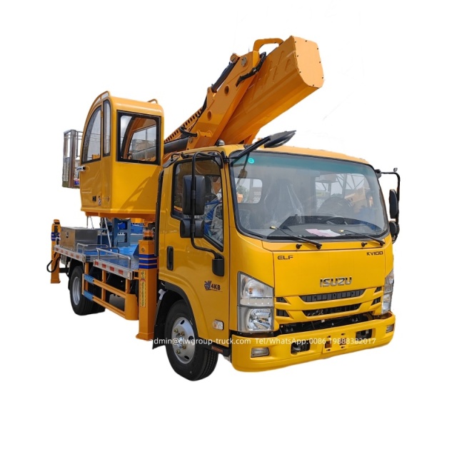 Isuzu 23m 28m 30m bucket truck lift aerial device truck,Chengli Special Automobile Co.,Ltd,Isuzu telescopic operation high arm lift aerial bucket truck for sale