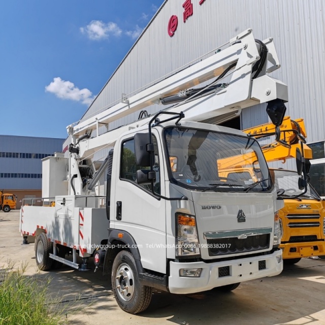 howo cherry picker truck bucket truck