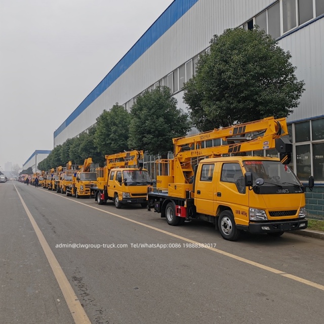JMC 14m truck mounted manlift platform aerial working,Chengli Special Automobile Co.,Ltd,JMC 14m 16m 18m street light maintenance cherry picker bucket truck