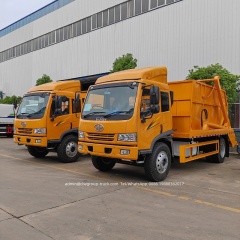 FAW 10 cubic meters skip bin garbage truck,Chengli Special Automobile Co.,Ltd,FAW swing arm 10 cubic meters skip loader garbage truck for sale