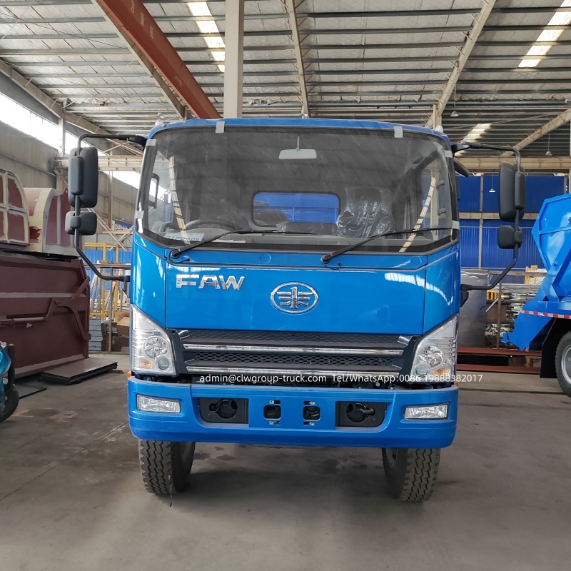 FAW 8tons skip bin lifting rear loader garbage truck,Chengli Special Automobile Co.,Ltd,FAW 8tons skip bin lift hydraulic arms rear loader garbage truck