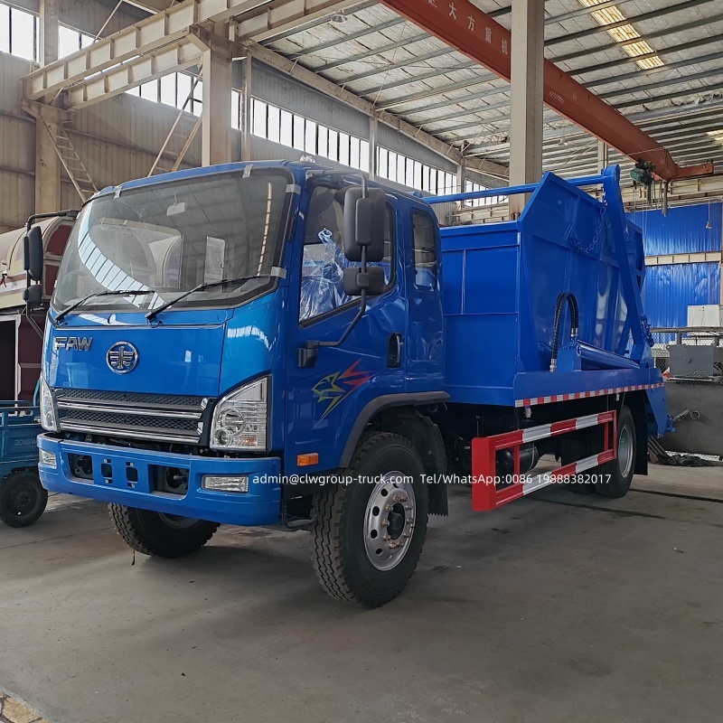 FAW 8tons skip bin lifting rear loader garbage truck,Chengli Special Automobile Co.,Ltd,FAW 8tons skip bin lift hydraulic arms rear loader garbage truck
