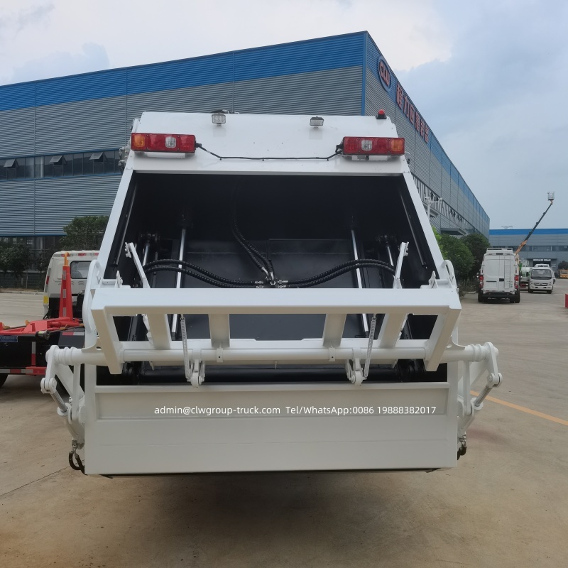 Shacman 6 wheeler 14 cubic meters dumpster garbage truck,Chengli Special Automobile Co.,Ltd,Shacman 4x2 rear loading rubbish bin trash compactor truck dimension