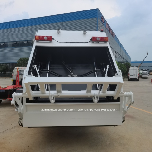 Shacman 6 wheeler 14 cubic meters dumpster garbage truck,Chengli Special Automobile Co.,Ltd,Shacman 4x2 rear loading rubbish bin trash compactor truck dimension